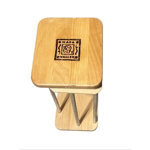 Napa Valley Wood Adjustable Slider Rack Book Shelf Casset VHS CD DVD Storage vtg